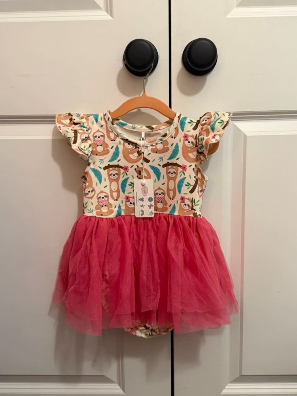 Pete + Lucy Summery Sloth Romper
